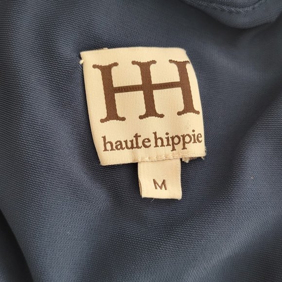 HAUTE HIPPIE  one shoulder mini dress Sz M - Picture 7 of 8